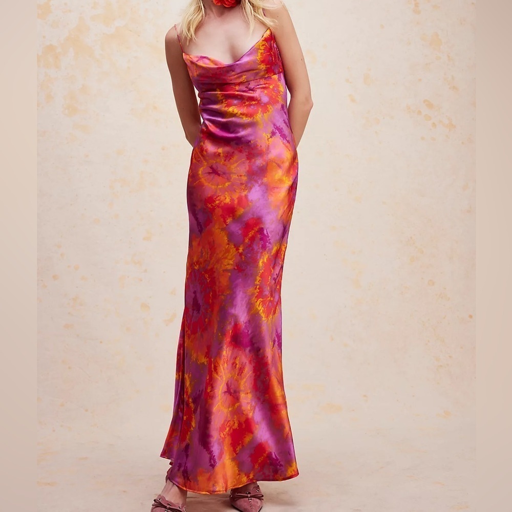 NWT CAPRI DRESS - SUNSET TIE DYE PINK MULTI  by Ronny Kobo